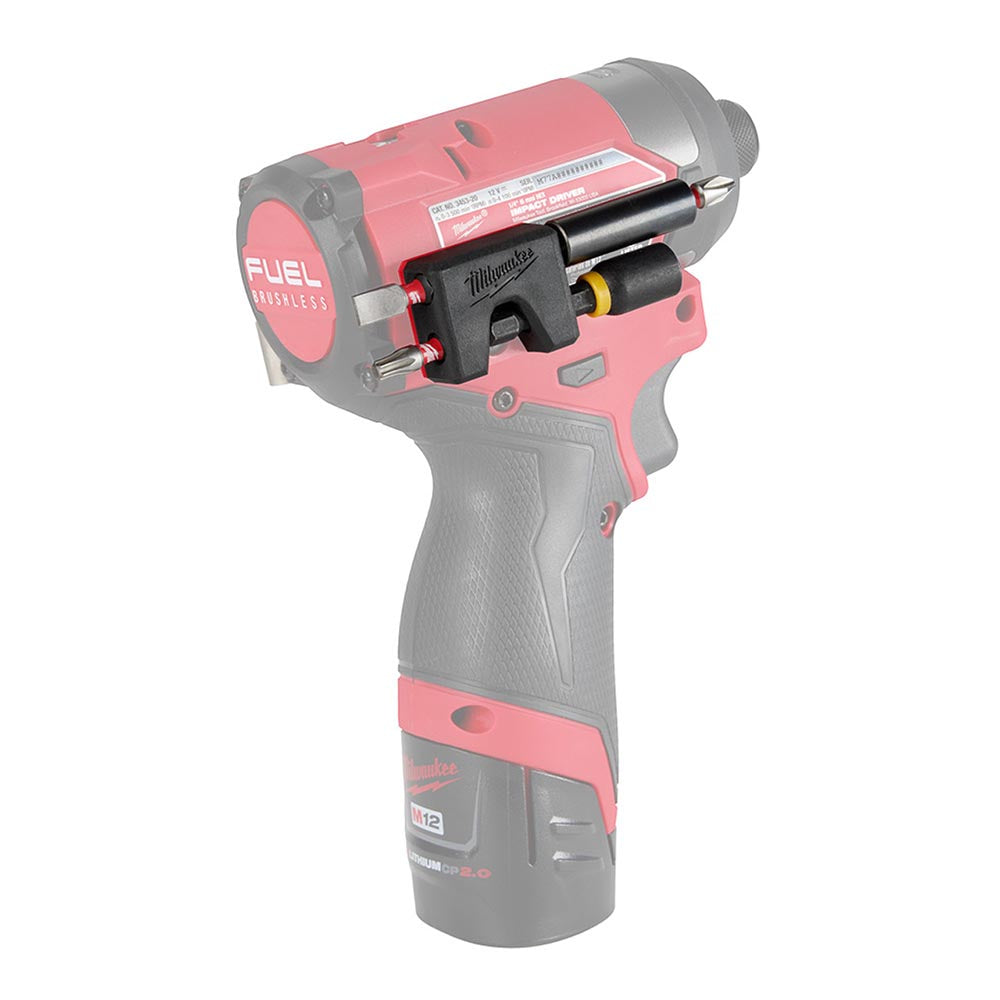 Milwaukee M12 Fuel impact driver bit holder attachment with a compact design and secure bit storage