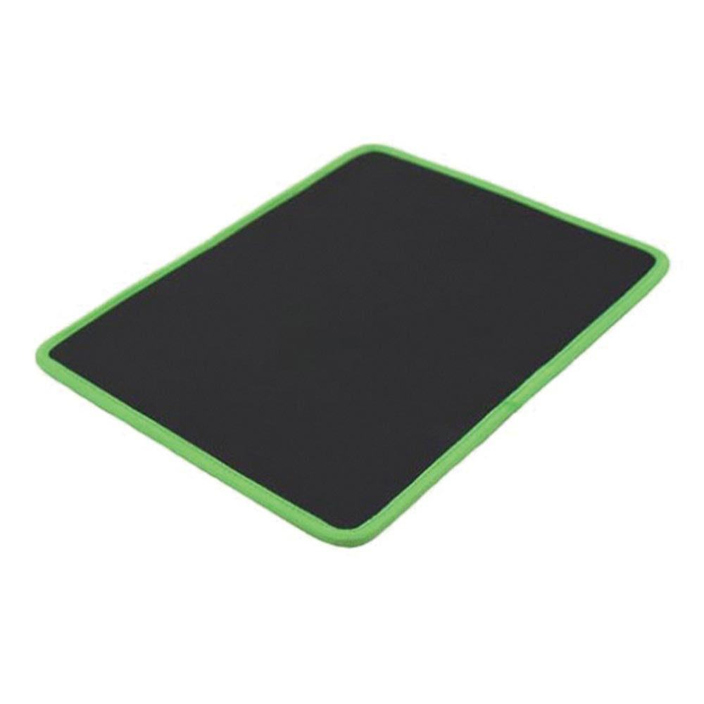 Flexible magnetic pad in black with a green trim, ideal for organizing and holding metal objects in place on a workbench or other surfaces.