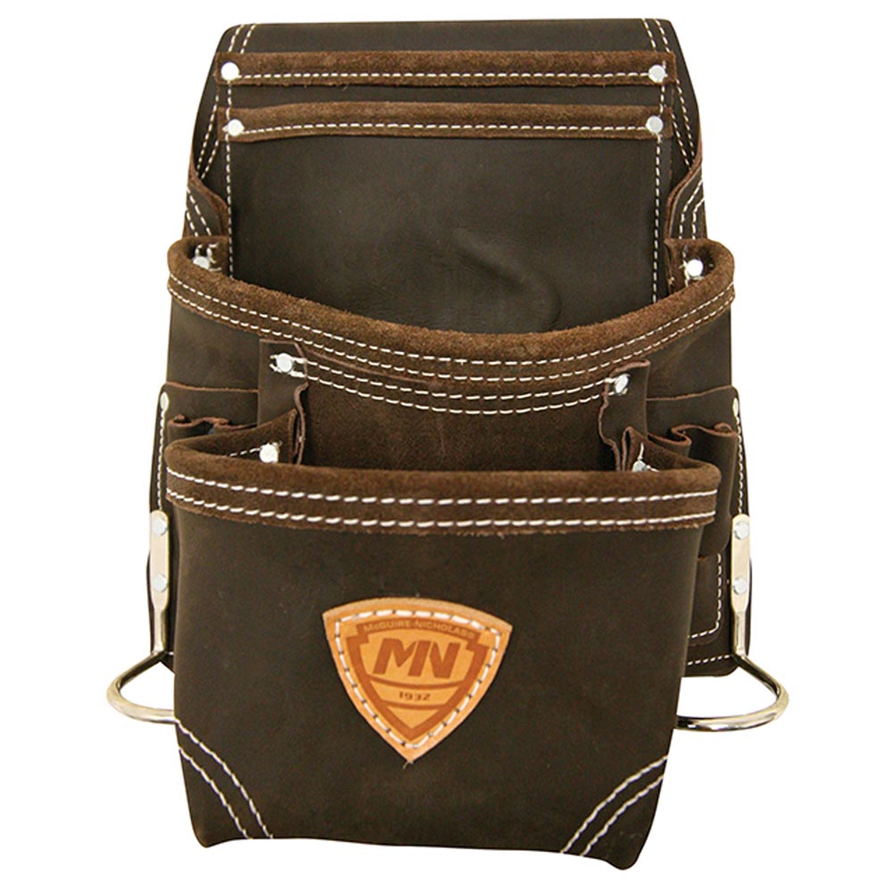 10 Pocket Oil Tanned Leather Nail and Tool Pouch - 695E