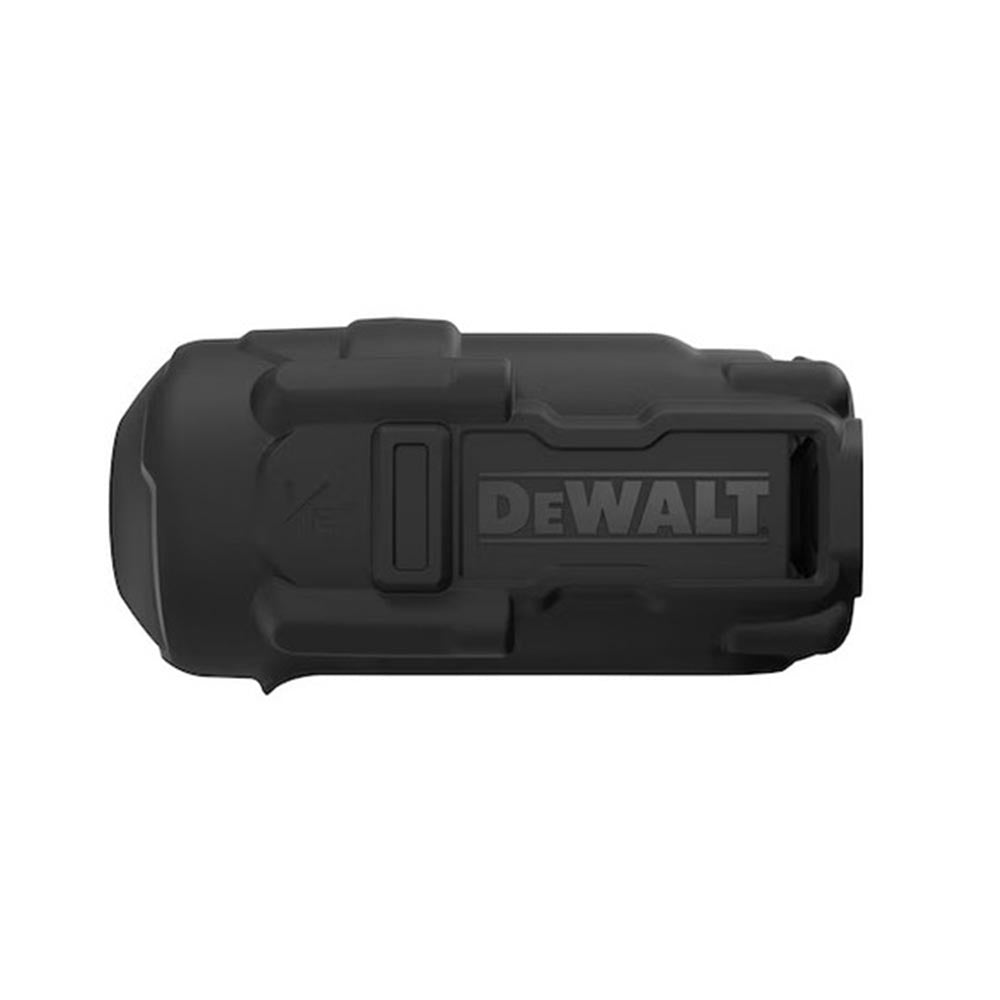 DeWalt protective case with rugged black exterior, contoured edges, and raised logo on the side panel