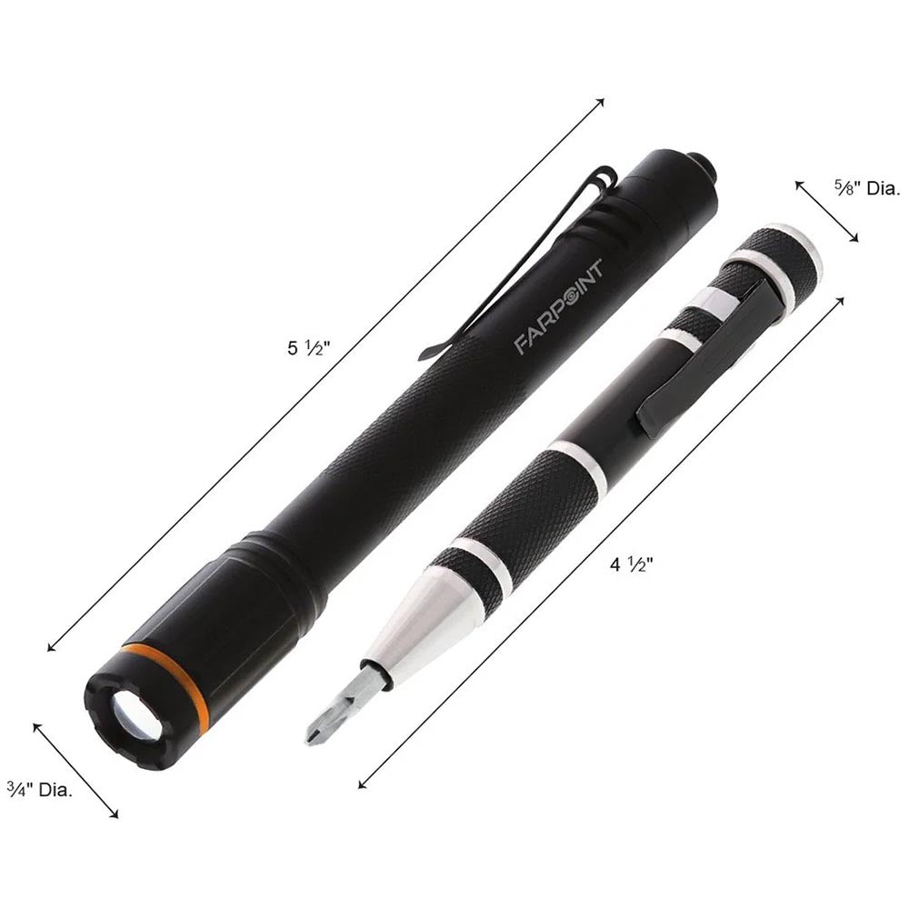Pocket Driver w/ 9 Driver Bits and LED Light - Fl229012