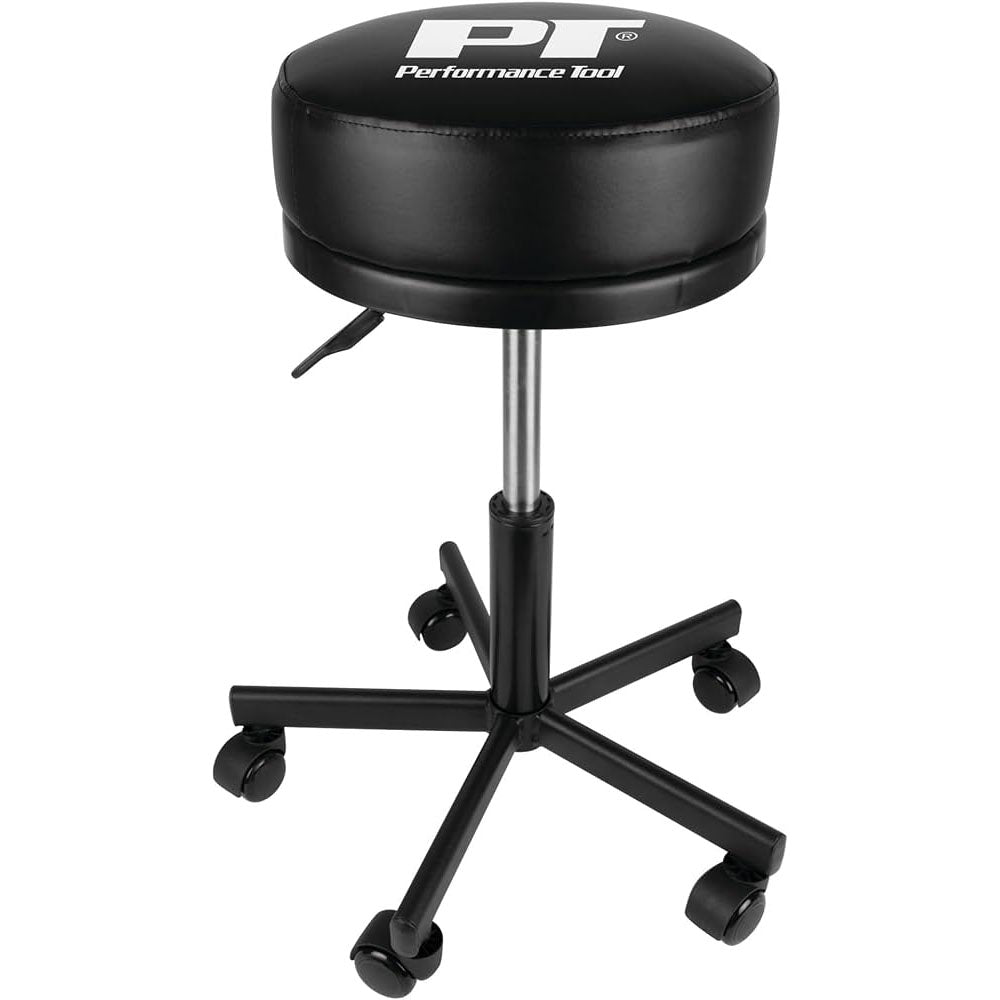 Performance Tool Rolling Extra Thick Cushion Shop Stool - W85033