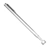 Telescoping magnetic pick-up tool with a slim, silver metal shaft and a pocket clip near the top.