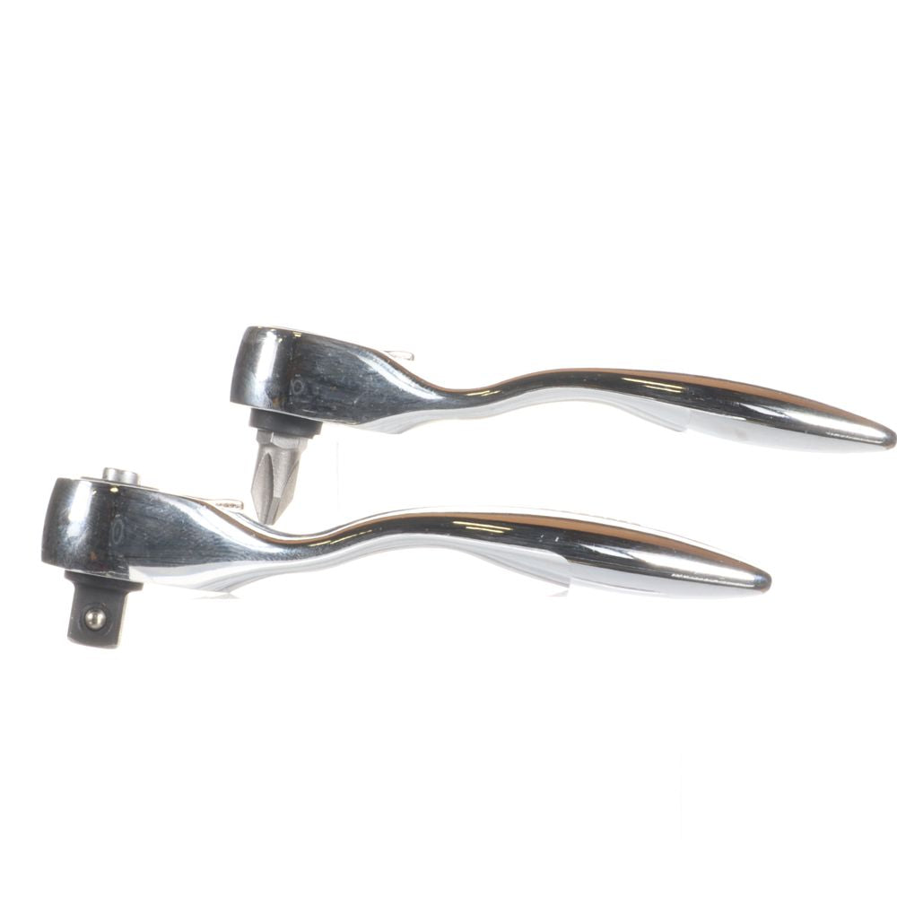 Titan 2pk Micro Offset Ratcheting 1/4in Drive Ratchet and Bit Driver ...