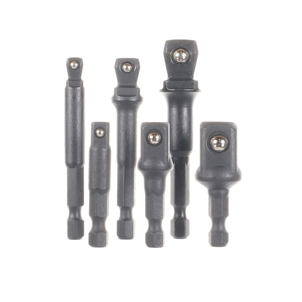 Titan 6pc Stubby and Wobble Socket Adapter Set - 12001