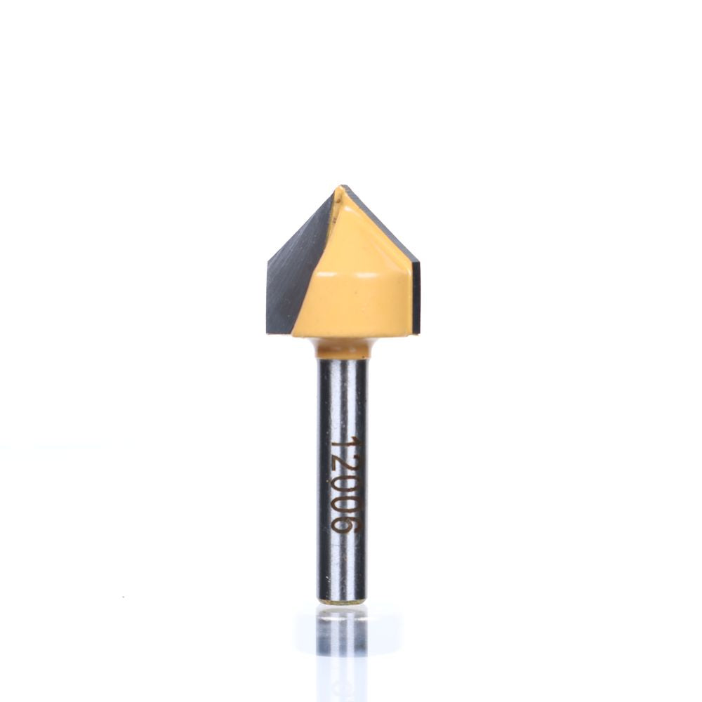Workshop Tools 3/4in 90 Degree V Groove Router Bit (1/2in Shank) - 120