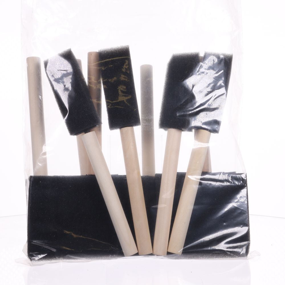 10pc Foam Brushes w/ Wood Handles- 20950