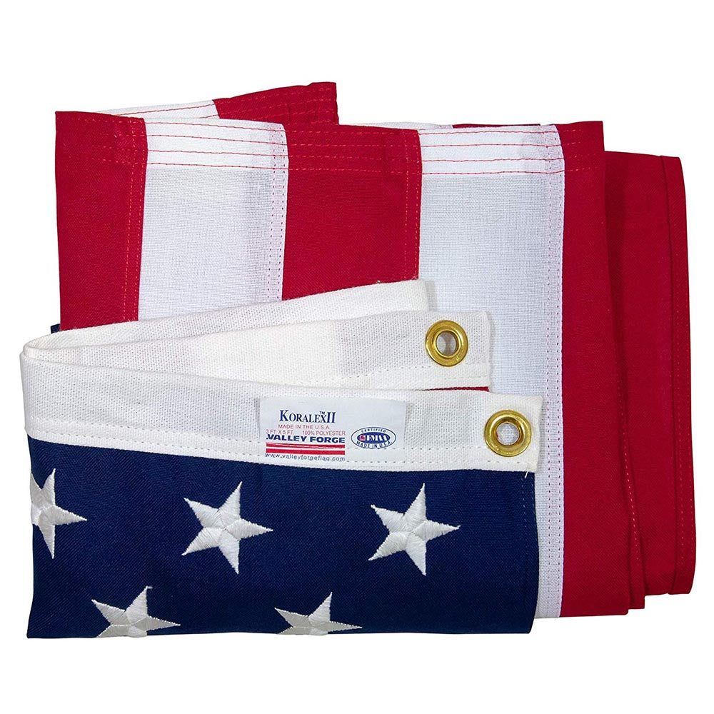 Koralex 3ft x 5ft Embroidered American Flag - 35311000II