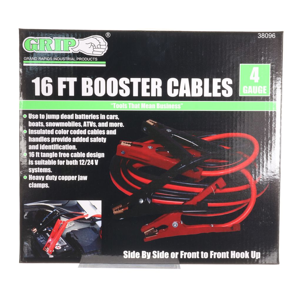 16ft 4ga Jumper Cables - 38096 – Workshop Tools