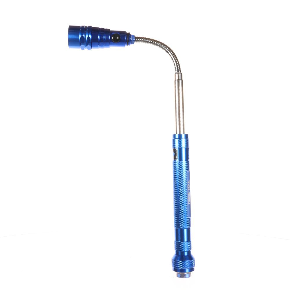 Tolsen Telescopic Flexible Head Magnetic Retriever w/ Flashlight - 66011