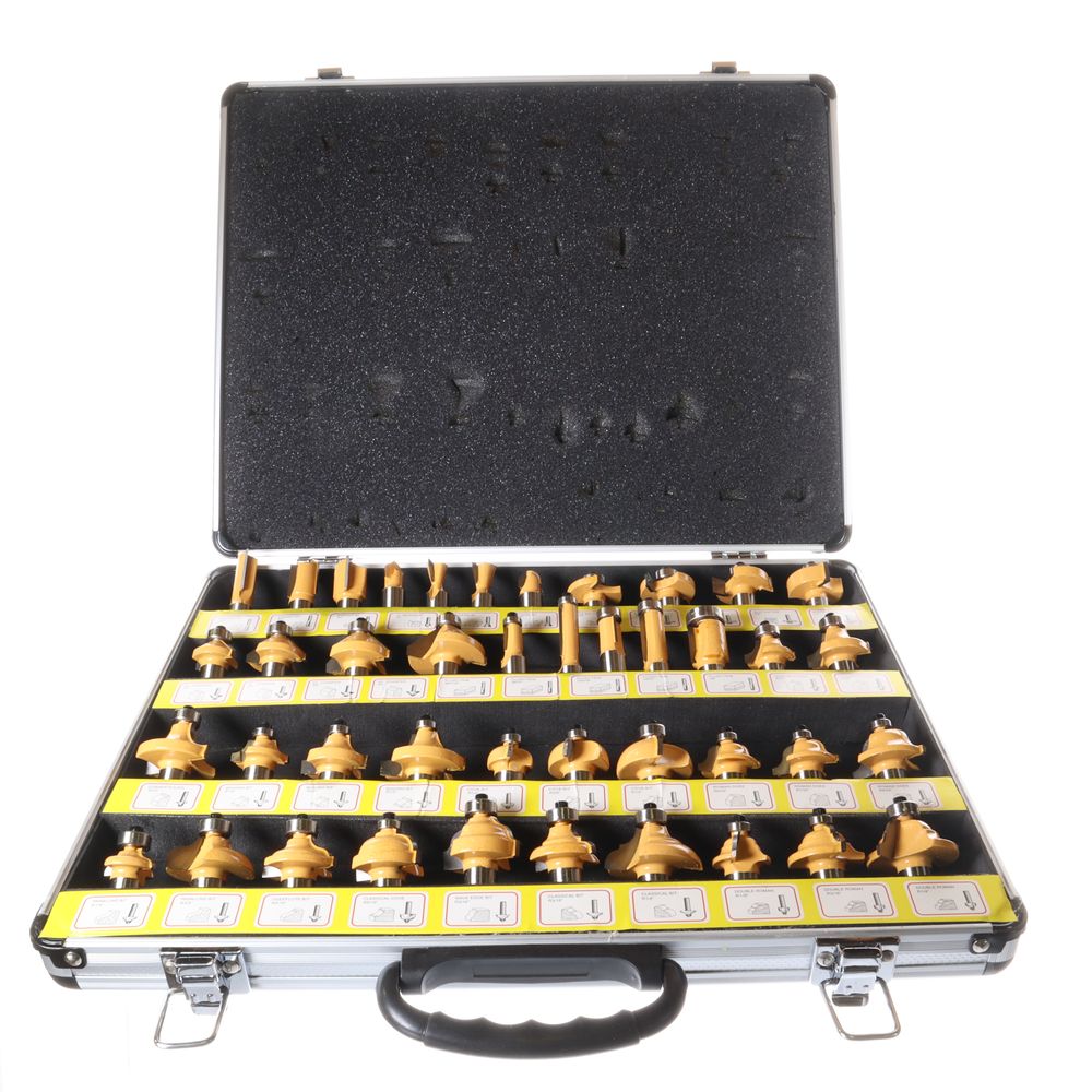 42pc 1/2in Shank Router Bit Set - 72042