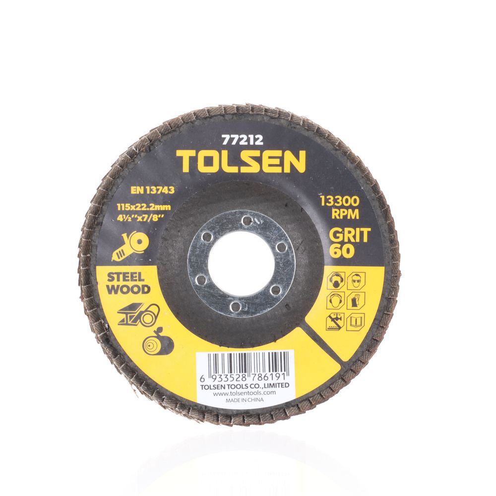 Tolsen 4-1/2in 60 Grit Flap Wheel - 77212