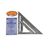 Swanson set with metal triangular speed square featuring etched markings, foldable knife, and booklet