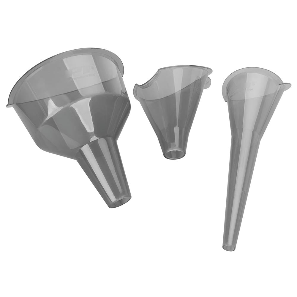 Translucent Funnels Performance Tool 3pk Easy Fill Clear Funnels - W4053 – Workshop Tools