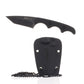 Black Fixed Blade Neck Knife - MT-673