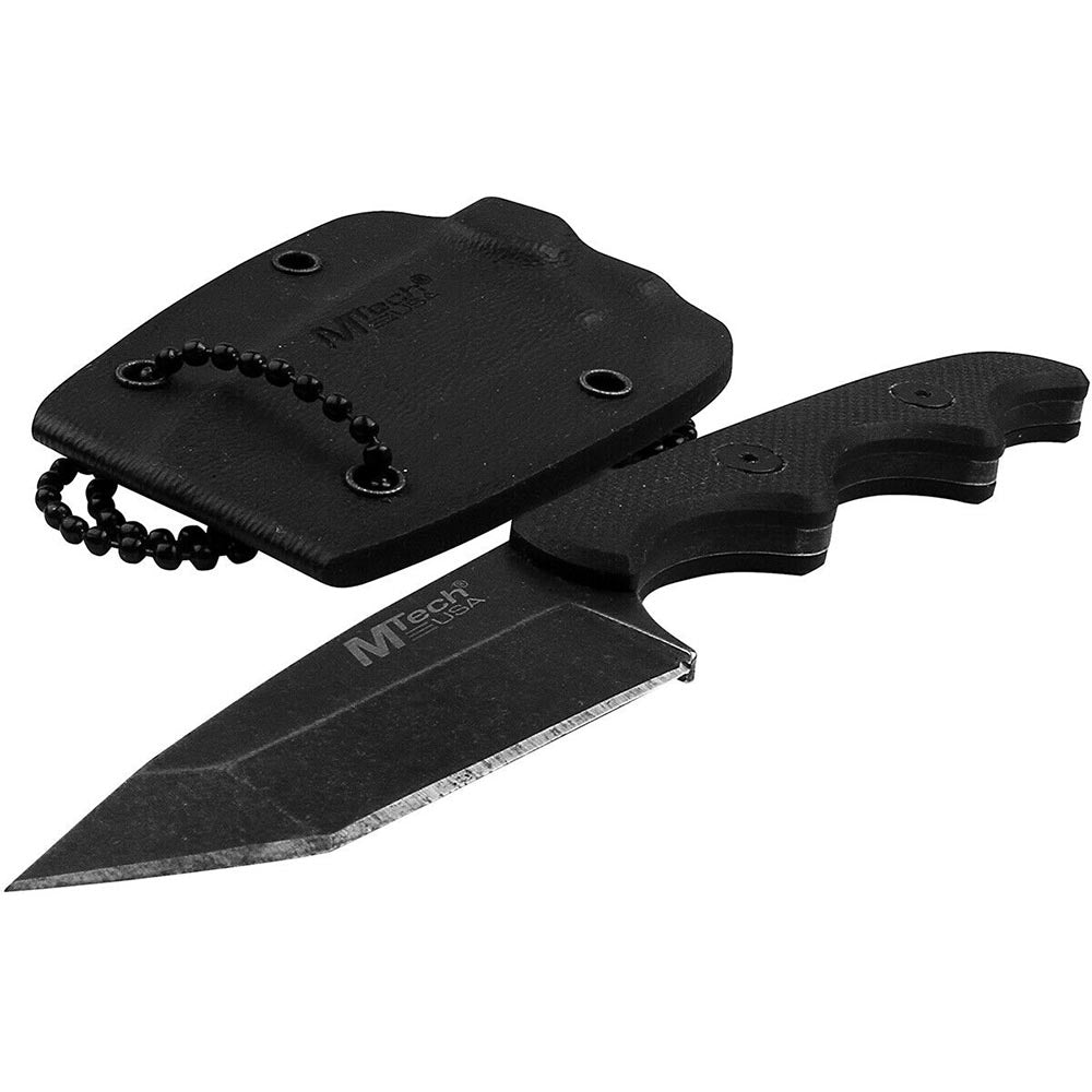 Black Fixed Blade Neck Knife - MT-673